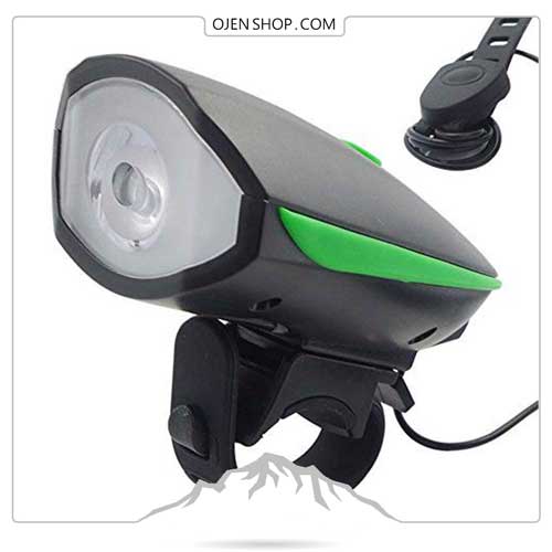 چراغ جلو دوچرخه سبز SPEAKER BICYCLE LIGHT-7588