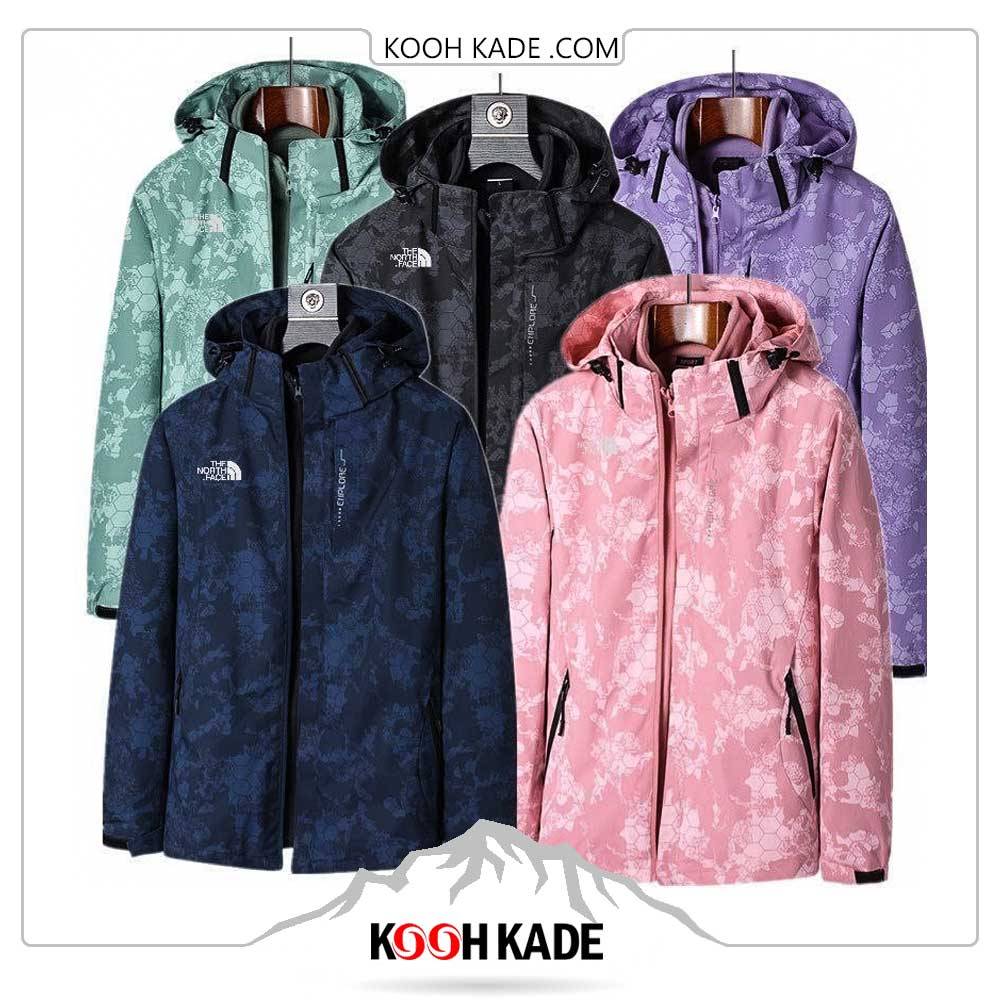 کاپشن دو پوش NORTH FACE | ضد آب |آنتی استاتیک|روی داخلی میکروپلار| لایه بیرونی پلی استر| کلاه دار | مناسب برای کوهنوردی | طبیعتگردی | اسکی