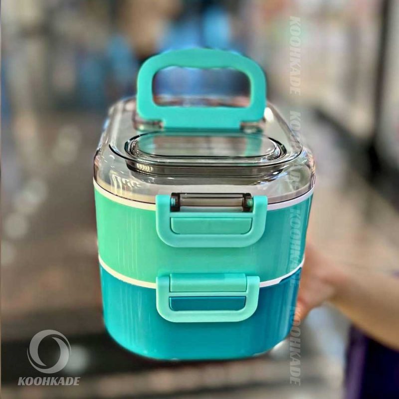 ظرف غذا دوطبقه lunchbox750ml