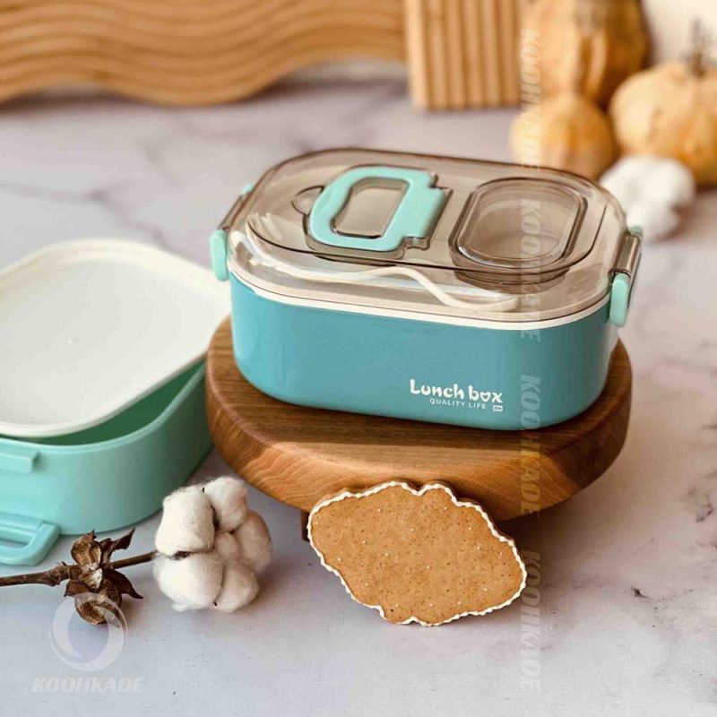 ظرف غذا دوطبقه lunchbox750ml