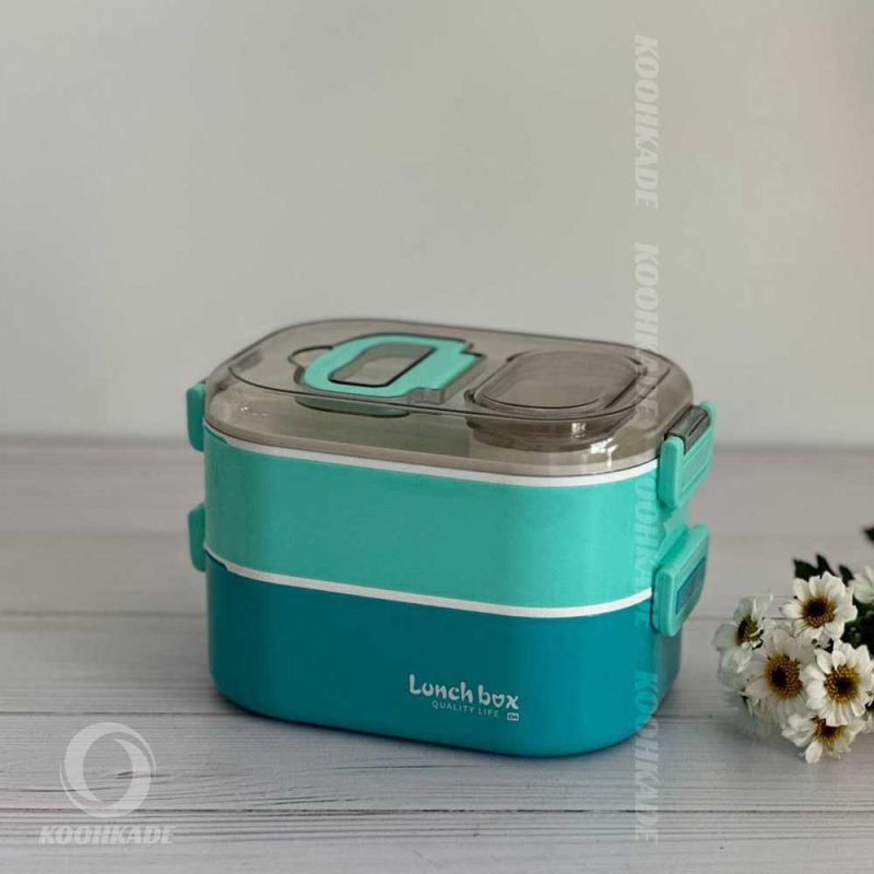 ظرف غذا دوطبقه lunchbox750ml