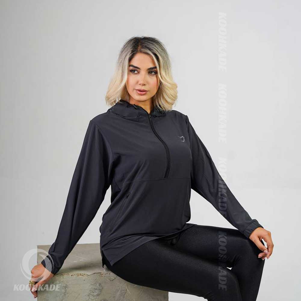 مانتو نیم زیپ آیرو Z gym shark|مانتو نیم زیپ ورزشی|مانتو نیم زیپ کوهنوردی