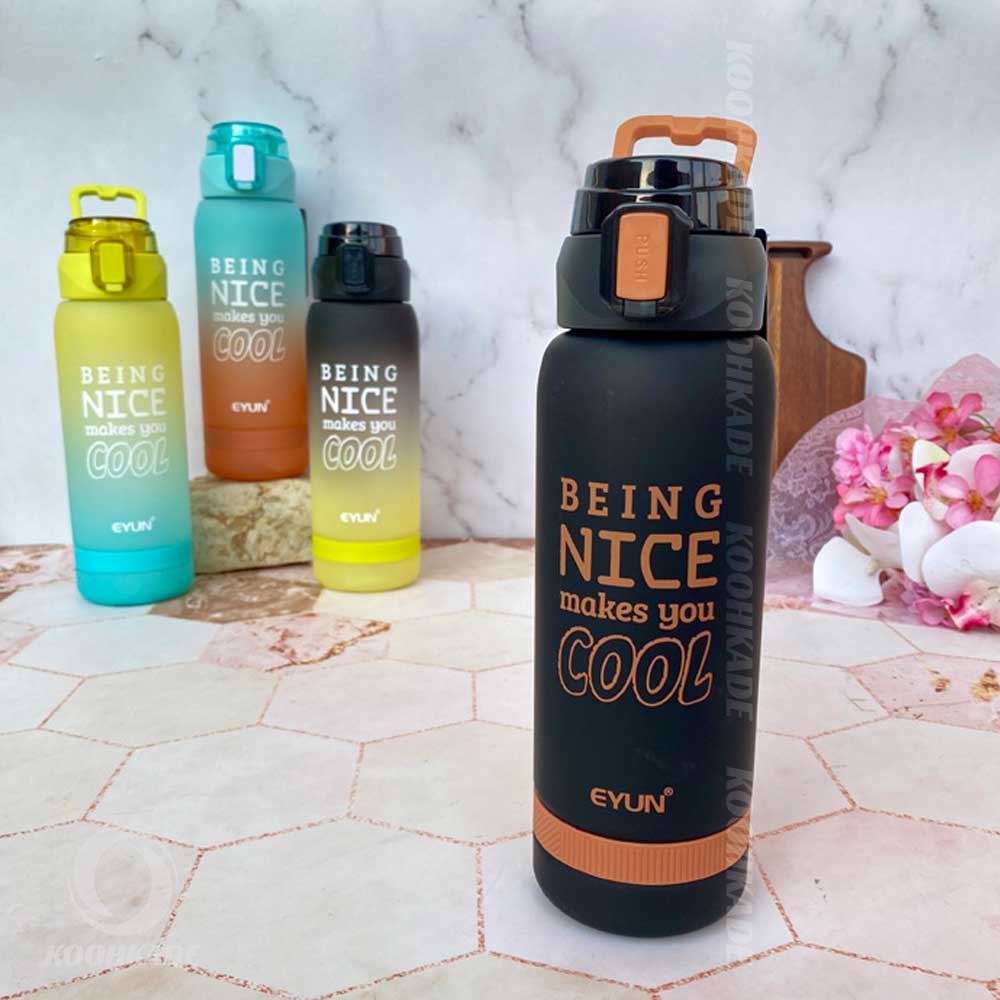 قمقمه EYUN NICE COOL حجم 1 لیتر|قمقمه ایوان نایس | قمقمه ورزشی | قمقمه باشگاهی | قمقمه کمپینگ |قمقمه شیشه ای | قمقمه مدرسه | قمقمه ۱ لیتر
