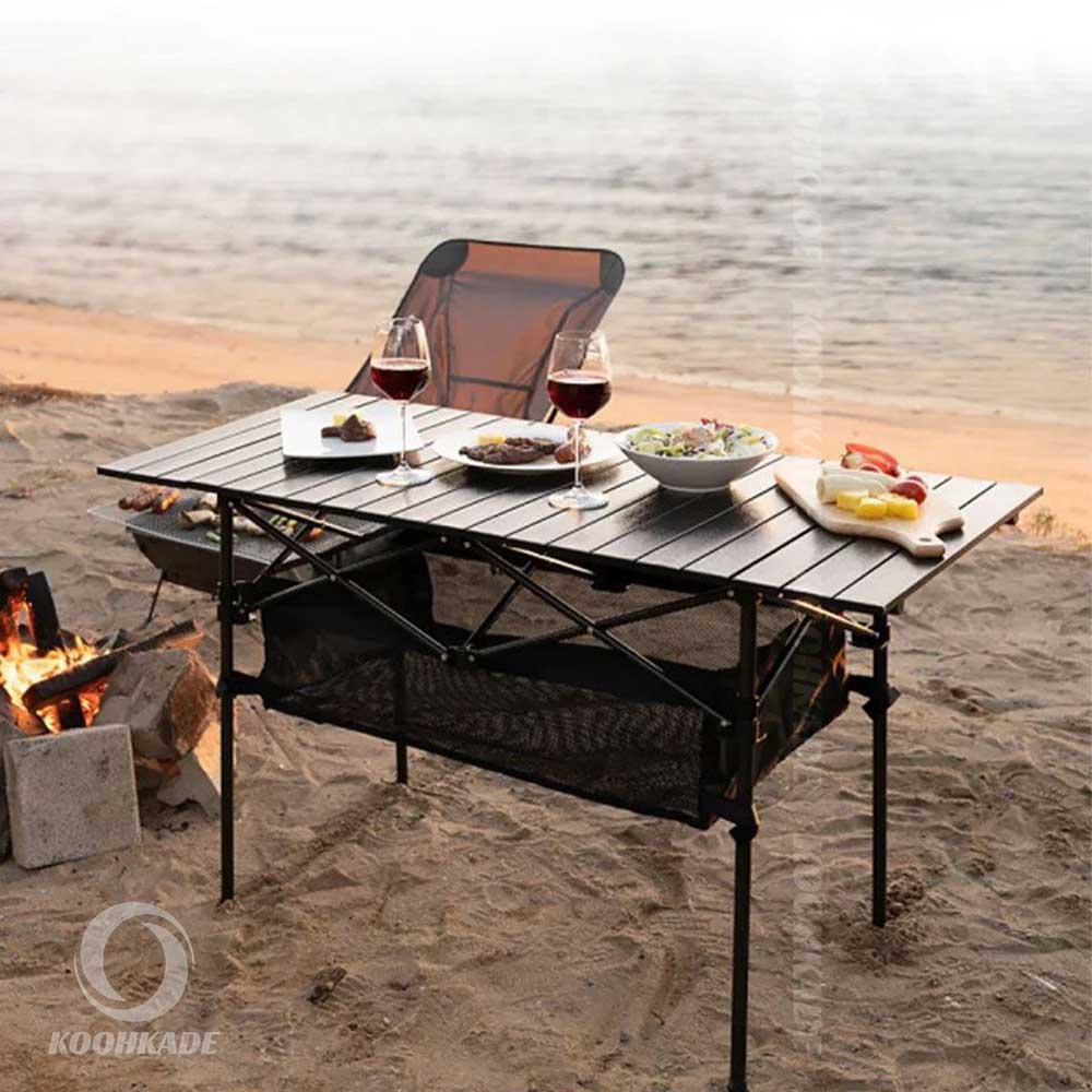 میز تاشو کمپینگ M103 BLACK DEER| میز کمپینگ دو طبقه |میز پارچه ای دو طبقه | میز سفری مدل دو طبقه | میز مسافرتی دو طبقه استراکچر مدل Twin