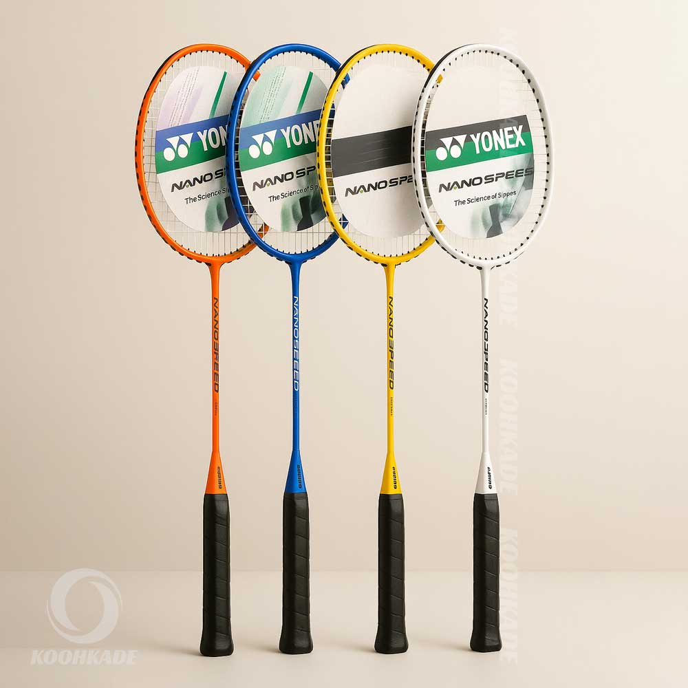راکت بدمینتون یونکس جفتی YONEX-502|خرید راکت بدمینتون یونکس نیمه حرفه ای اصل yonex
