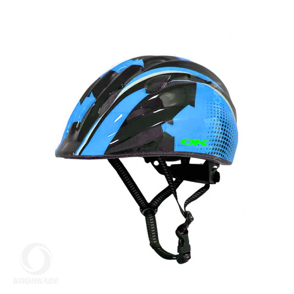 کلاه دوچرخه بچگانه OK| خرید کلاه دوچرخه بچه گانه | کلاه دوچرخه اورلورد طرح رنگارنگ | کلاه قناری دوچرخه سواری | کوهکده